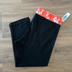 Old Navy Active Yoga Athletic Workout Cropped Legging Pants Size L